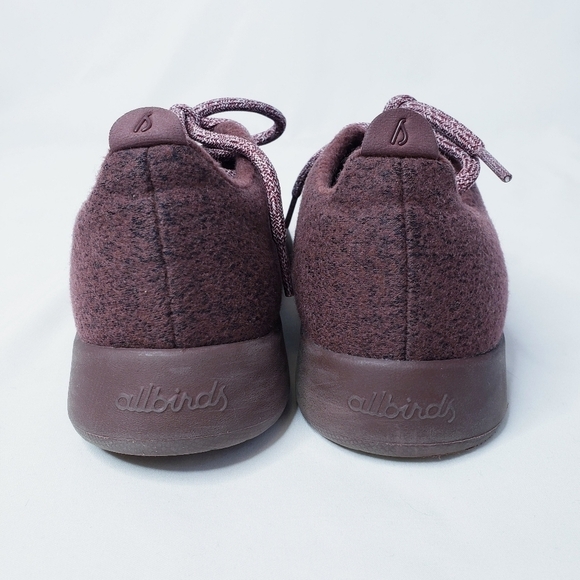 Allbirds Wool Runners Merino Wool Shoes Hazy Burgundy / Tuke Jam - Picture 6 of 8